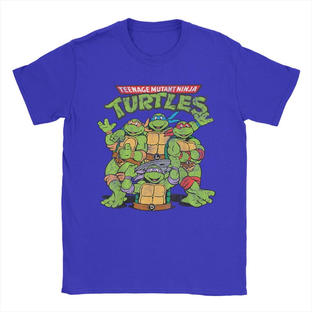 Fashion Ninja Turtles Classic Retro Logo TShirts Unisex Round Collar 100 Cotton T Shirts Short Sleeve Tees Plus Size Clothes