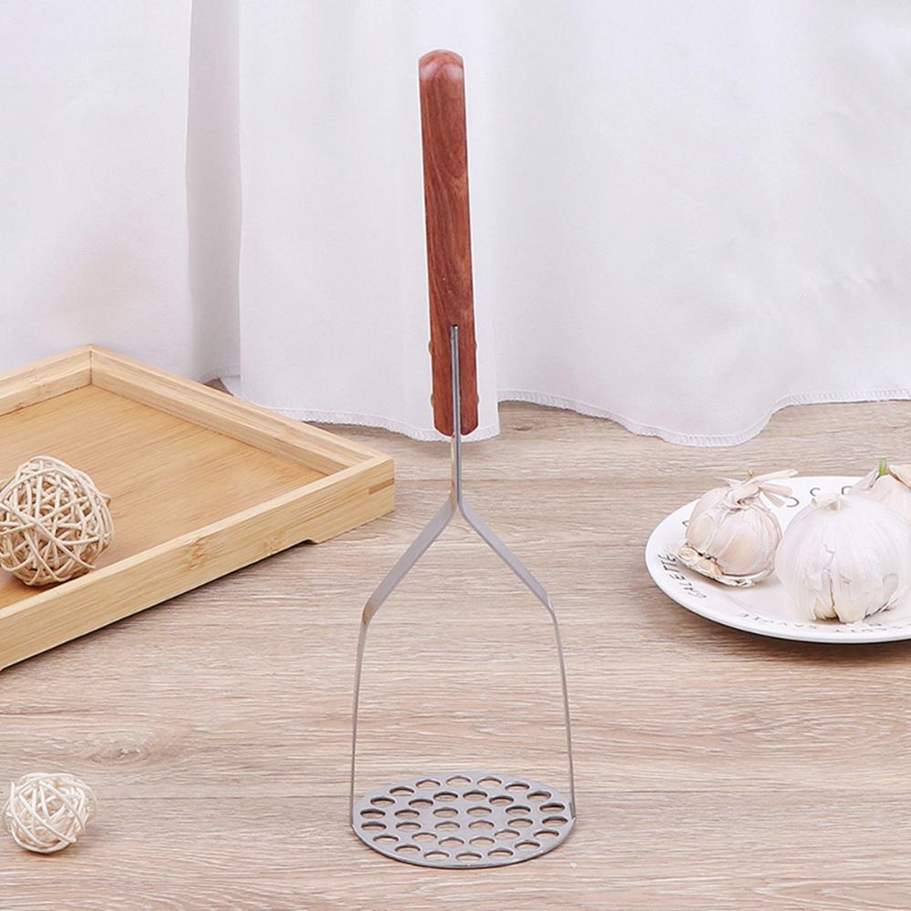 Kitchen Garlic Manual Heavy Duty Stainless Steel Cooking Tool Potato Masher Press Crusher Pusher