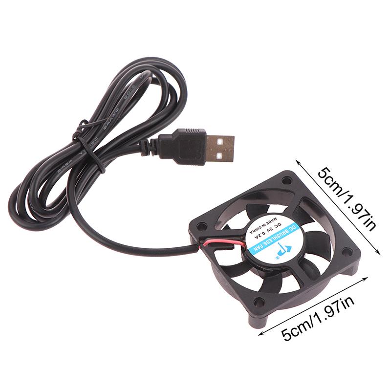 1Pc Dc5010 Silent Fan 5V Oily Usb Cable Humidifier Connector Pc Fan Cooler Heatsink Exhaust Cpu Cooling Fan Replacement Parts