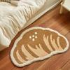 1PC INS Cute Cartoon Shaped Bread Imitation Cashmere Carpet Living Room Bedroom Decoration Thickened Non-Slip Bed Rug