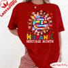 HERITAGE MONTH T Shirt Colorful Flag Print Clothes Womne Tee The Patterns of National Flags of Various Countries Clothes
