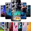 Glass Case For Xiaomi Poco M6 Pro 4G Phone Case Tempered Glass Hard Back Cover For Redmi Note 13 Pro 4G 5G Case Soft TPU Bumper