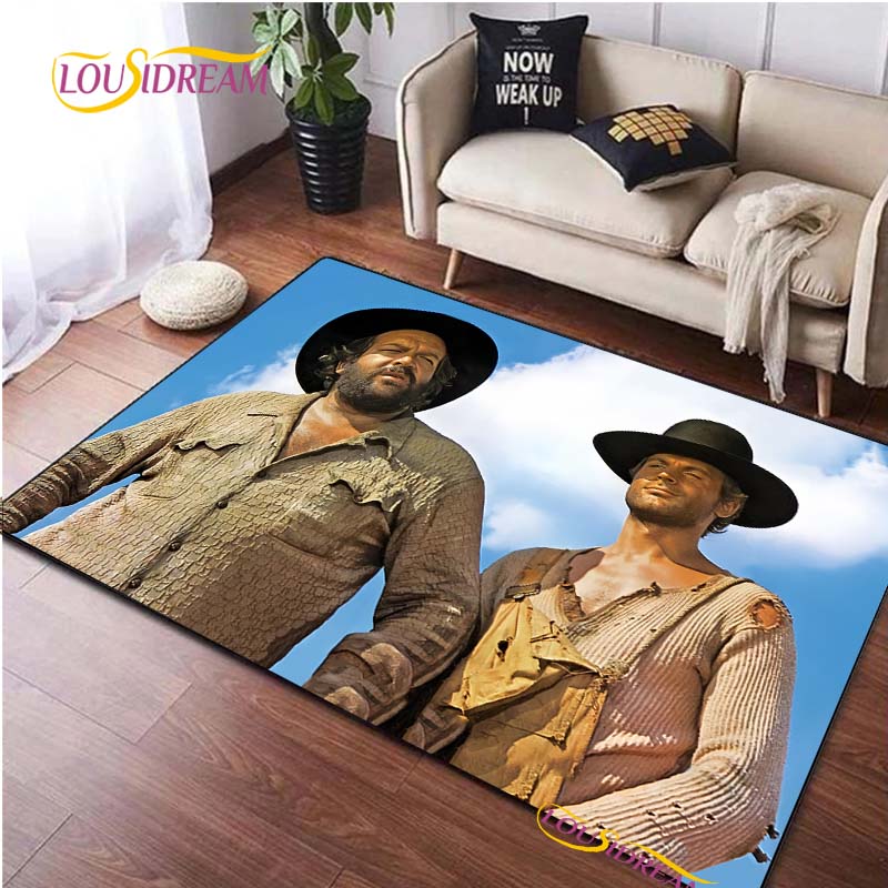 Bud Spencer & Terence Hill Szőnyeg Nappalihoz Hálószobai Szőnyeg Konyhai Ajtó Gyerekek Csúszásmentes Padlószőnyegek fotózási kellékek Alfombra Szőnyeg
