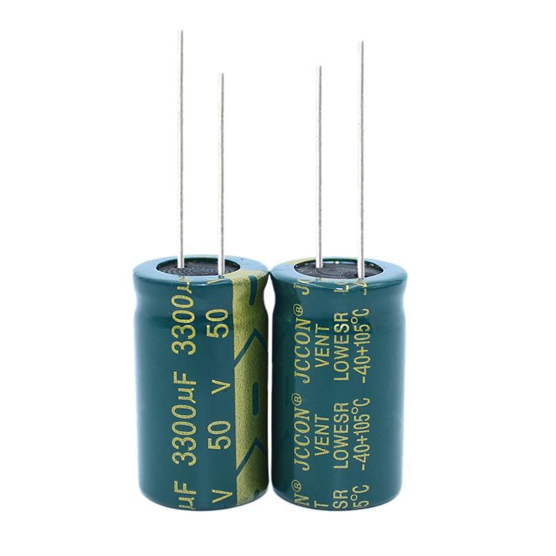 50V 3300µF JCCON High-Frequency Low-Resistance Aluminum Capacitor for Audio Amplifiers, 18x35