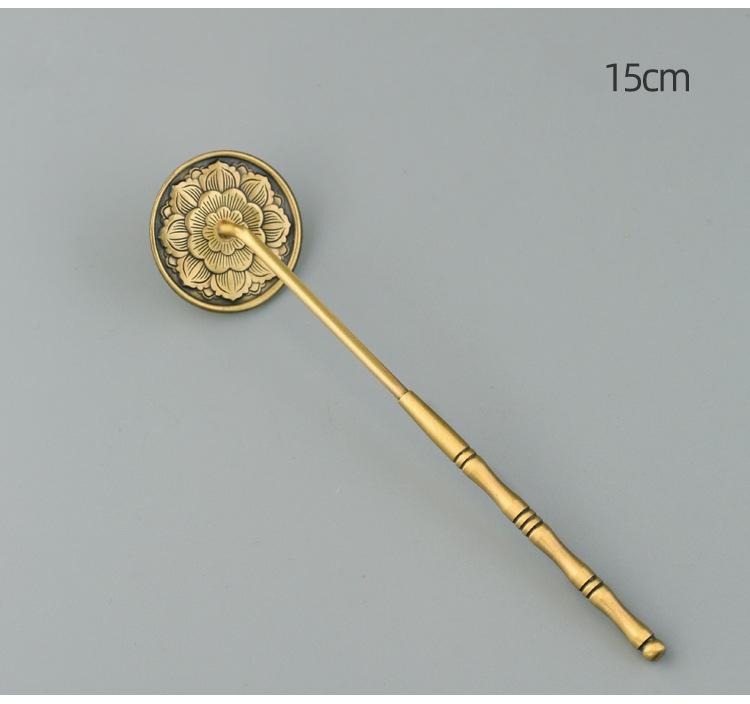 Brass Incense Seal Tool DIY Play Extension Incense Seal Incense Shovel Incense Scoop Ash Incense Sweep Incense Supplies Tools