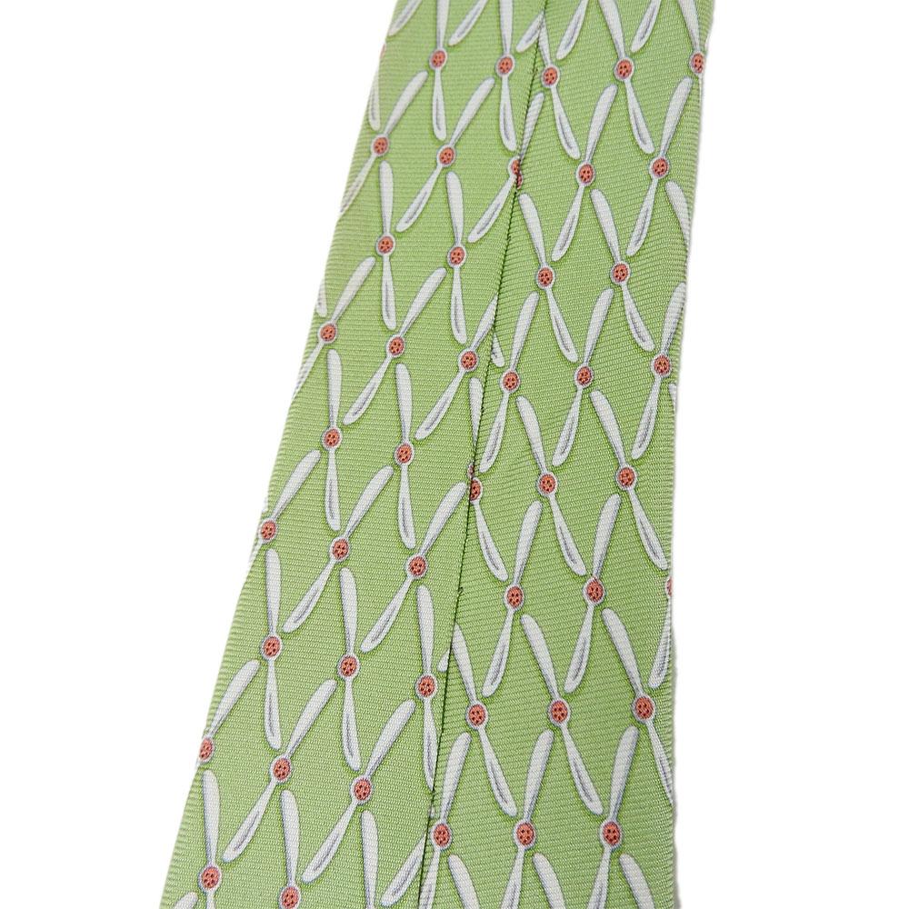 Used Dunhill Tie Silk Green Business