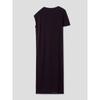 Anggae Draped Asymmetrical Knit Dress Violet
