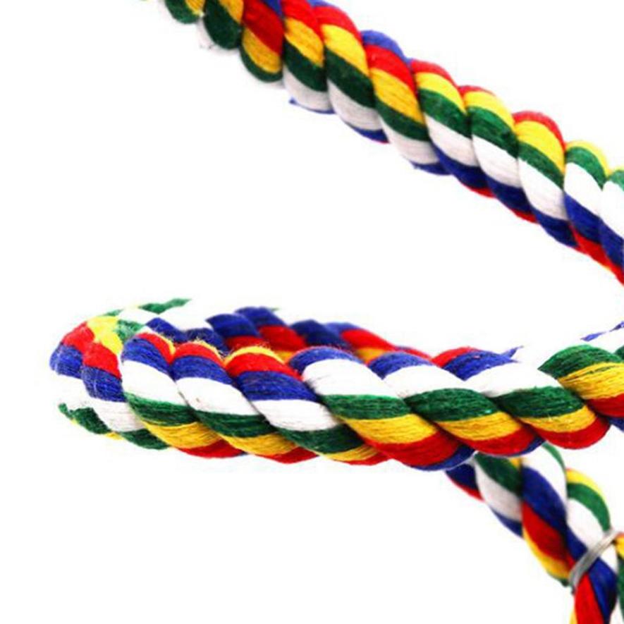 Parrot Chewing Toy Training Swing Chewing Rotating Climbing Rope Pet Supplies Thickened Color Cotton Rope Toy