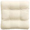 Seat Cushions 4 pcs Cream 40 x 40 cm Corduroy Fabric