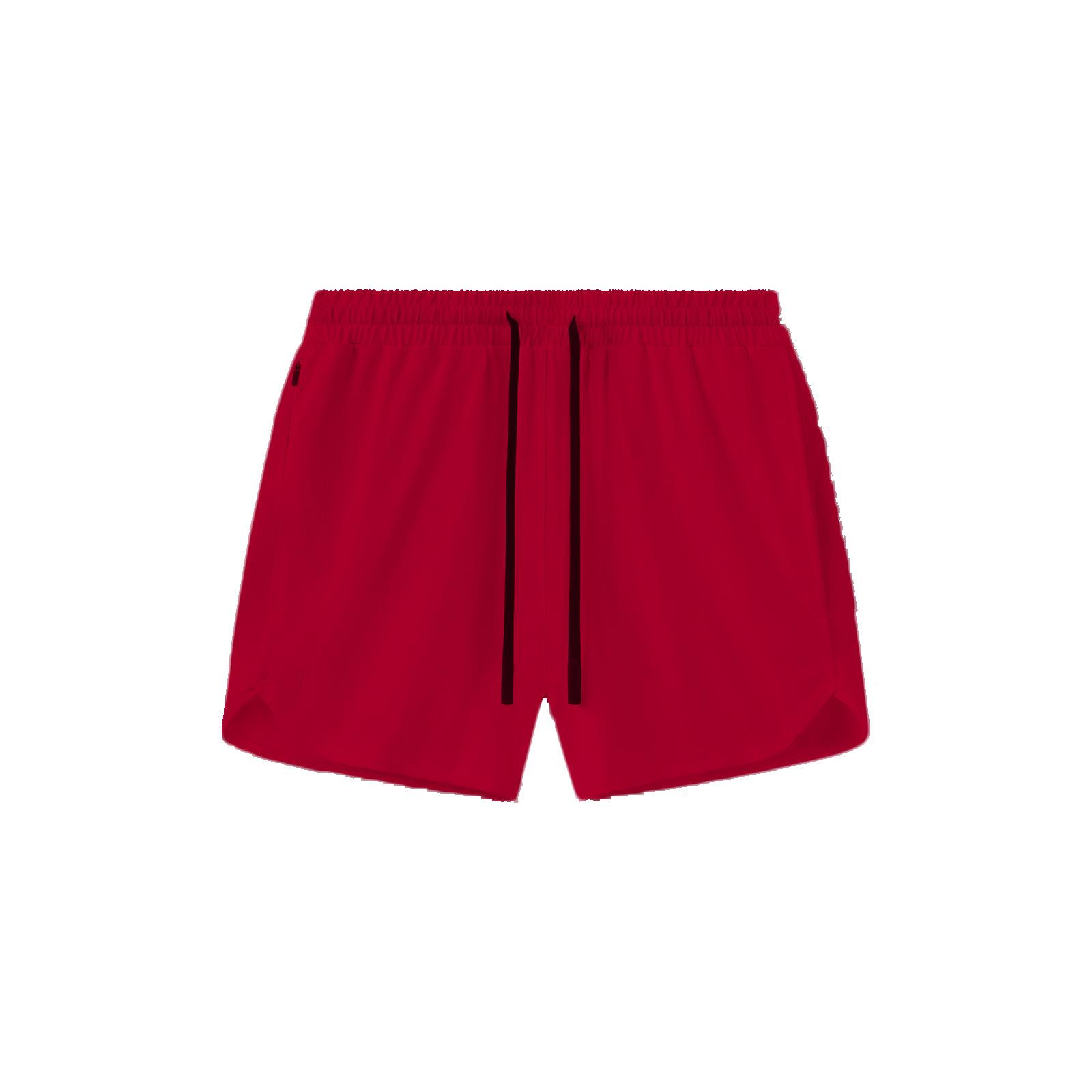 

Спортивные быстросохнущие трехточечные шорты для мужчин, дышащие, для улицы, для бега, для упражнений, для фитнеса, однотонные, баскетбольные шорты S красный