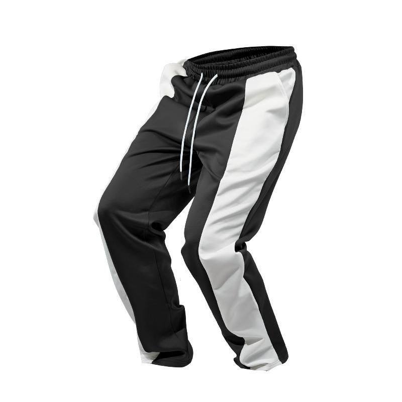

Men s Xiyin Splicing Trend Street Sports Casual Trousers S чёрный