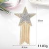 Colorful Tassel Cloth Patch with Diamond Star Design and Hot Melt Adhesive