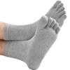 Men's Winter Mid-Tube Five-Toe Sports Socks - 80% Cotton, Deodorant