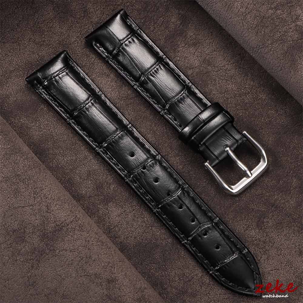 Weiches Kalbsleder Uhrenarmband 18mm 20mm 22mm Uhrenband Damen Herren Business Bambusleder Uhrenzubehör Solide Schnalle Schwarz Braun