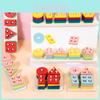 Wooden Geometric Shape Sorting Stacking Early Education Toy For Toddlers Color Recognition And Cognitive Development