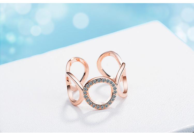 New 925 Sterling Silver Ring AAA Zircon Adjustable Simplicity Fashion Exquisite Women Jewelry Accessories Wedding Party Gift