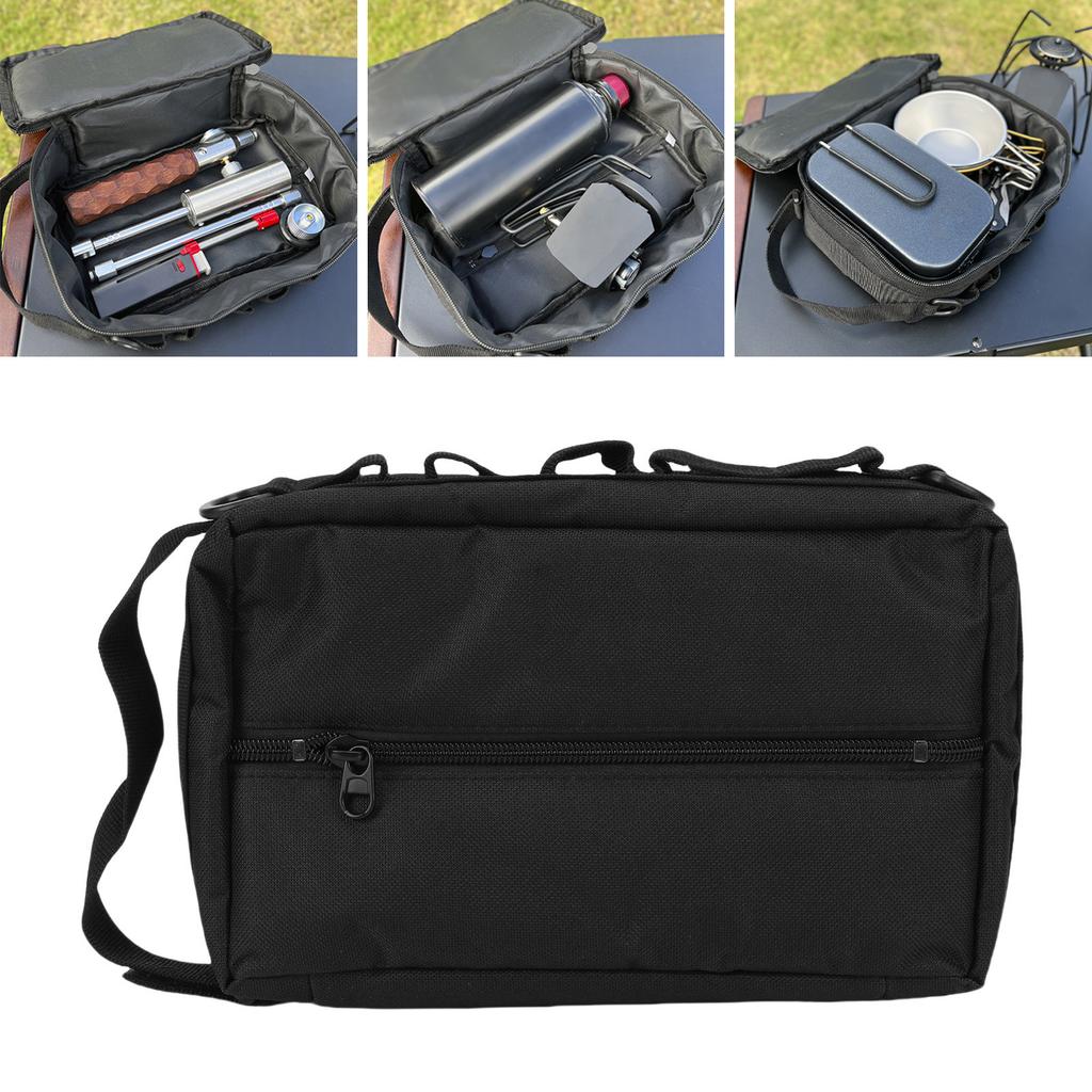Portable Camping Storage Bag, Lightweight Waterproof Hanging Storage Bag for Kitchenware and Napkins
