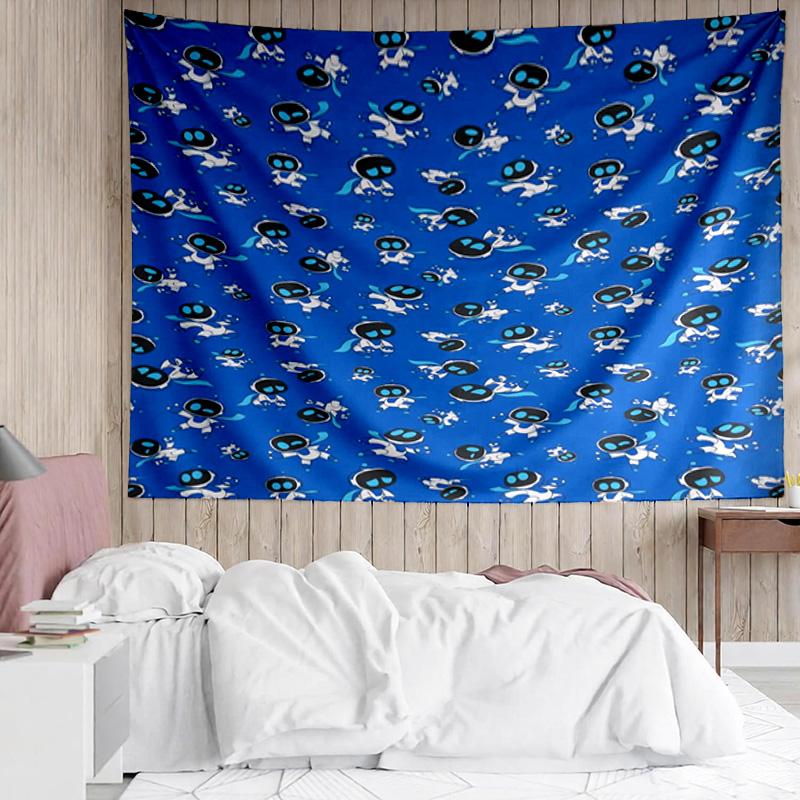 Space Adventure Astro Bot Tapestry Accessories Playroom Tapestry, for Bedroom,Livingroom, Dormitory Room Wall Decor Fan Birthday Gifts