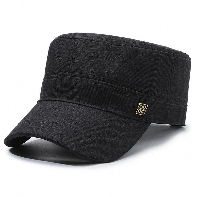 Men's sun hat flat top visor - lightweight casual dad hat for middle-aged and elderly men