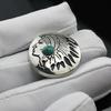 5 Pcs Leather Decorative Buttons Flower Buttons Imitation Turquoise Button for Jewellery Making Clothing Bag Dress