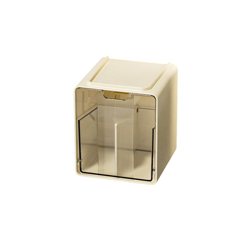 

Transparent Bathroom Cotton Stick Makeup Cotton Bathroom Pull-Out Storage Drawer Style Storage Box Under The Mirror Cabinet as the picture