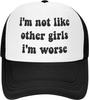 You Find It Offensive? I Find It Funny Trucker Hats for Women Black Men Retro Trucker Black Hats for Men