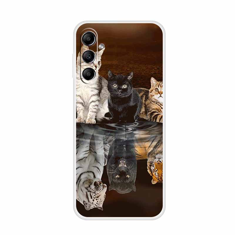 For Samsung Galaxy A14 A34 A54 5G Case Cartoon Soft Silicone TPU Cover Coque for Samsung A54 A34 A24 4G Transparent Clear Capa