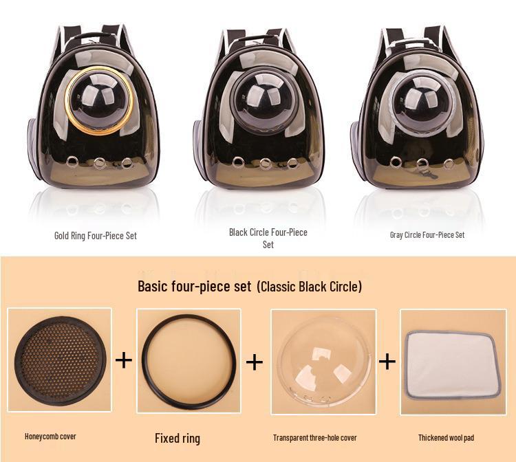 Transparent Cat and Dog Backpack - Large Space Pet Outing Bag