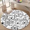 1pc Puppies Dogs Office Round Area Rug, Indoor Mat Suitable ForOffice, Under Office Chairs Bedroom Living Room Home Decor, Room Decot183