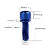 Titanium Bolt Hex Screw M5x16 18 20mm Stigma Chamfer Head Bolt with Washer for Bicycle Stem Parts Pack of 6 (Blue, M5x16mm)