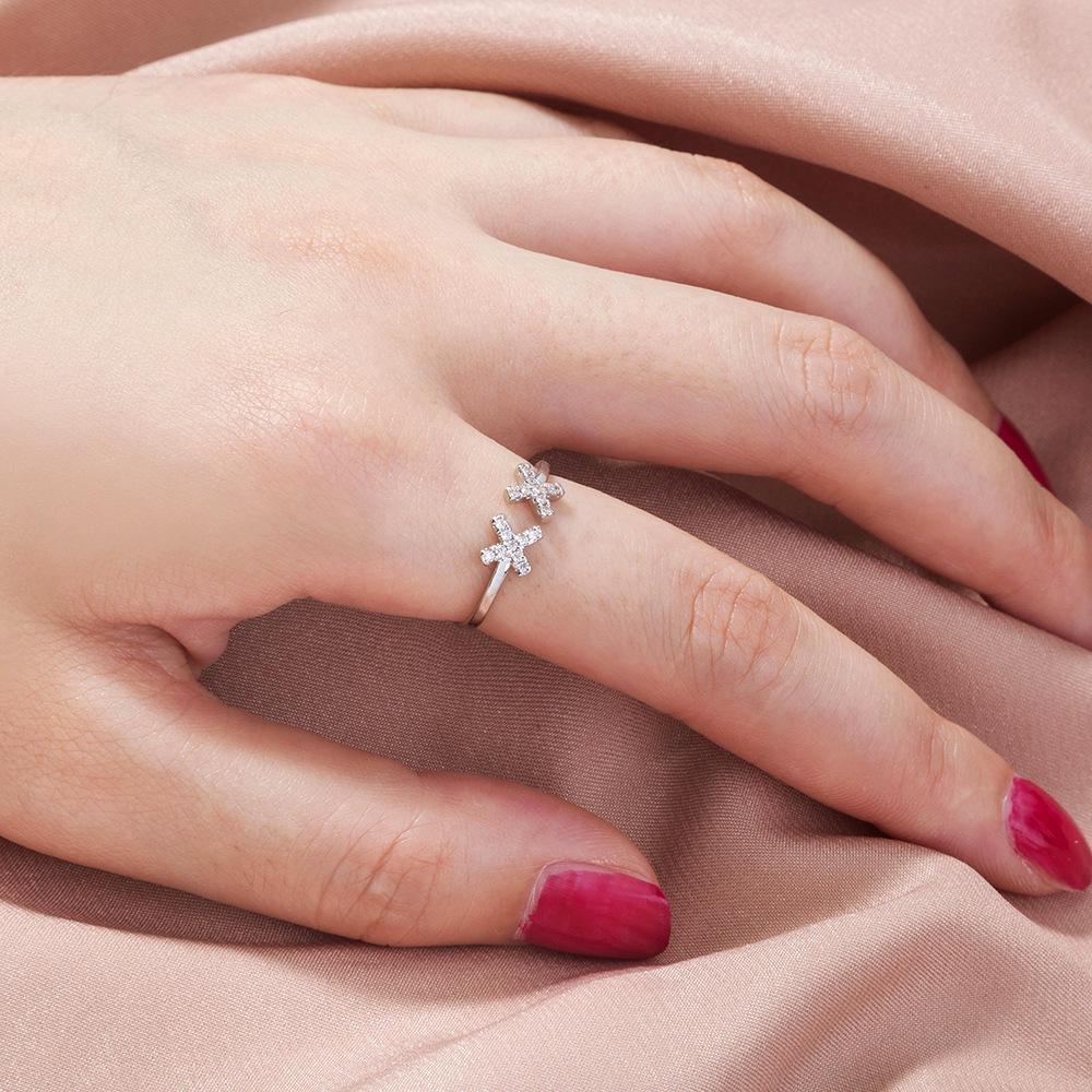 Gold-Plated Zircon Retro Ring for Women - European & American Style Index Finger Accessory