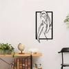 1pc Minimalist Line Art Metal Wall Art for Home, Bathroom Room Decor Housewarming Gift