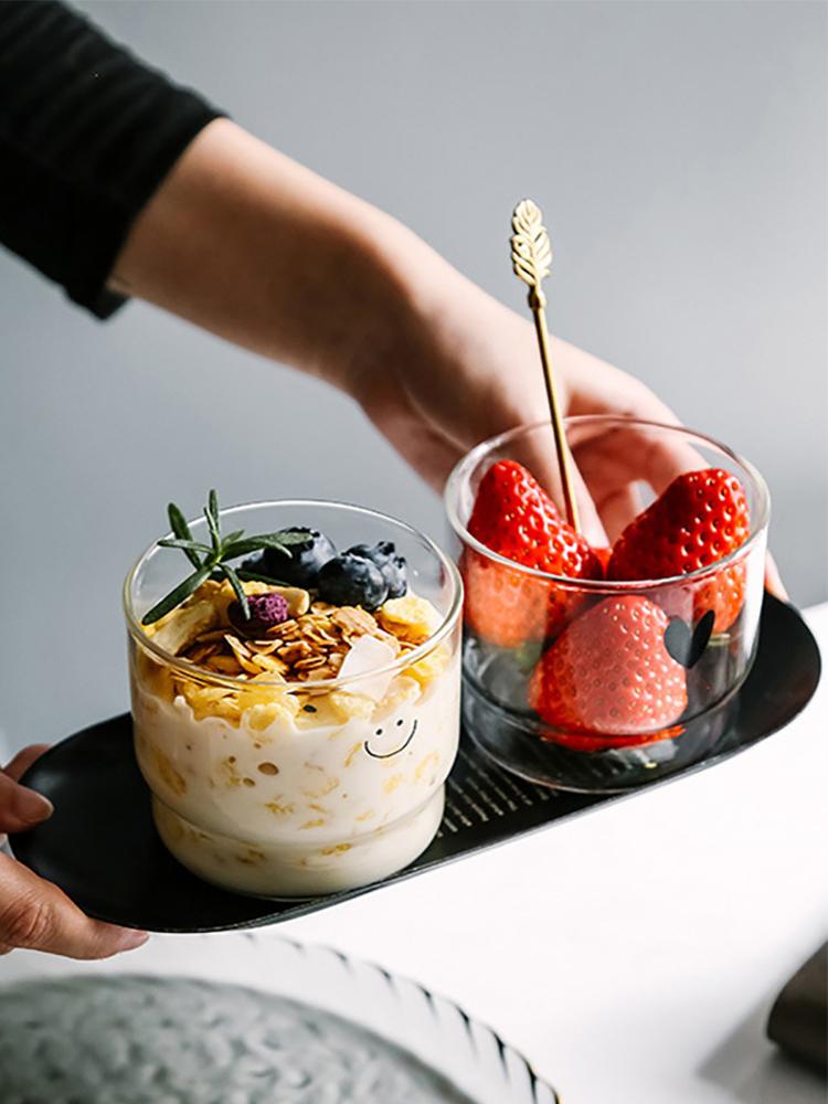 4PCS Set Glass Mousse Cup Pudding Cup Dessert Cake Bowl Jelly Yogurt Mousse Baking Cup Heat Resistant Coffee Milk Cup
