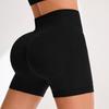 Women's High Waist Black Yoga Shorts - Running Fitness Compression Pants, Hip Lift, 3/4 Length for Spring/Summer