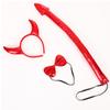 Halloween Devil Costume Kits Including Horn Headband Bowtie Tail Demons Dress Up Outfit Halloween Cosplays Party Props