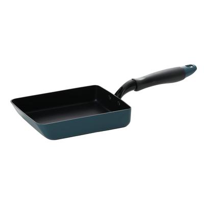 Perlmetall Eierrollenbraten 13cm x Gas und IH Blaue Diamantbeschichtung Farbe Farm [Nur Online] Pfanne, 18cm, Leicht, Kompatibel, PFOA/PFOS Frei,