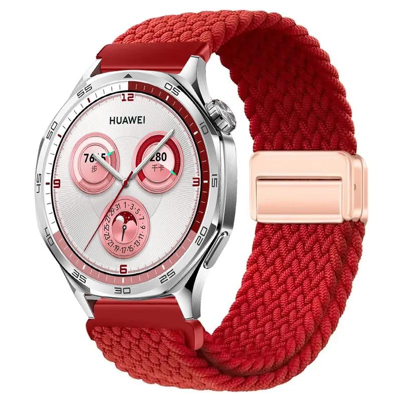 22mm 20mm Braided Nylon Strap For Huawei Watch GT5-4-3-2 Pro 46mm Samsung Watch 7/6/5/4 Magnetic Bracelet For Amazfit GTR4 Band