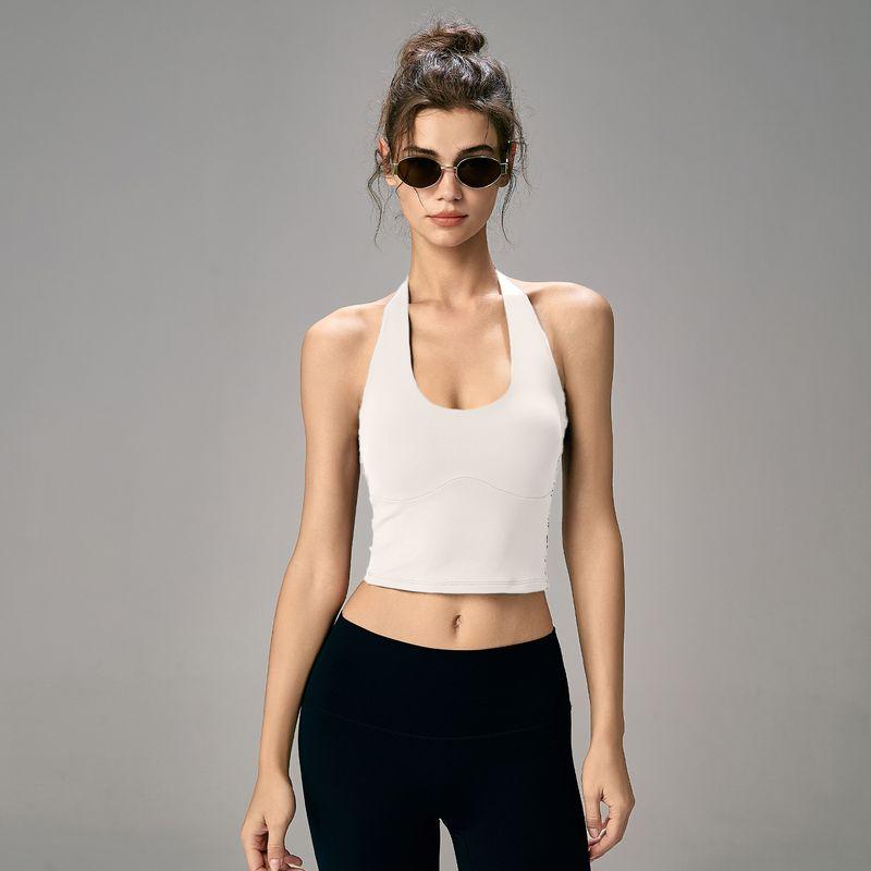 Mitaogirl Kendall Hanging Neck Underwear Women Sexy Beauty Back Sports Top Running Fitness Belt Chest Pad Top Summer