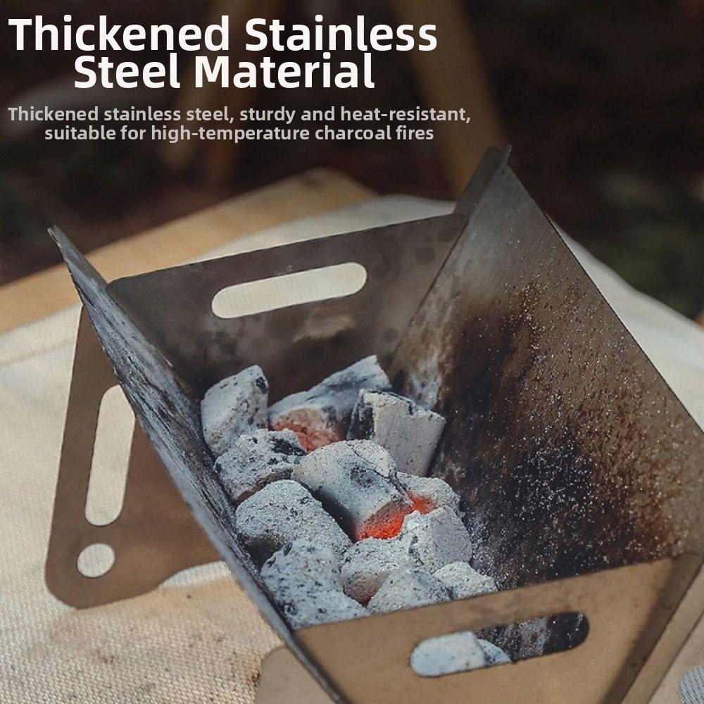 Portable BBQ Grill Rack Stainless Steel Barbecue Stove Compact Folding Barbecue Grill  Outdoor