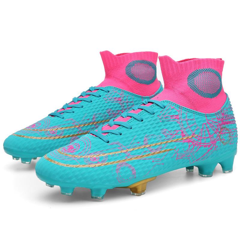 Broken long high-top football shoes, men's sports shoes, adult students, excellent price, grass training, foreign trade youth DingTalk