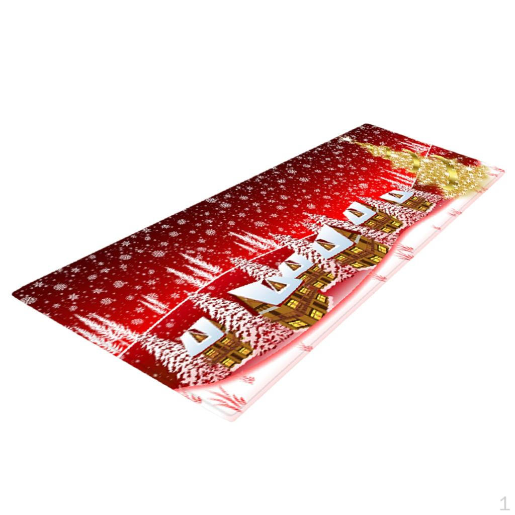 3D Effect Christmas Area Rug Carpet 120x40cm for Home Decoration