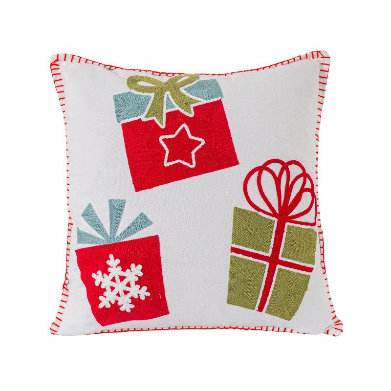 45X45Cm Christmas Snowflake Pillow Cover Embroidery Cushion Cover Christmas Party Decor Home Decorative Pillowcase