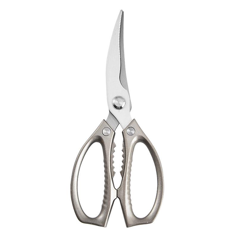 Aluminum Alloy Handle 3CR13 Stainless Steel Blade Kitchen Scissors Household Multifunctional Chicken Bone Cutting Shear
