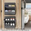Sticky Back Shoe Organizer with Deep Pockets Wardrobe Door Rack Hanging Closet Storage Bag for Hat Toiletry RV Accessories
