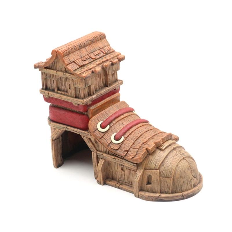 

Novelty Shoe Shape Fishtanks Shelter Cave Resin Hideouts House Accessories For Aquariums Landscape Safe for Fish Shrimp 1