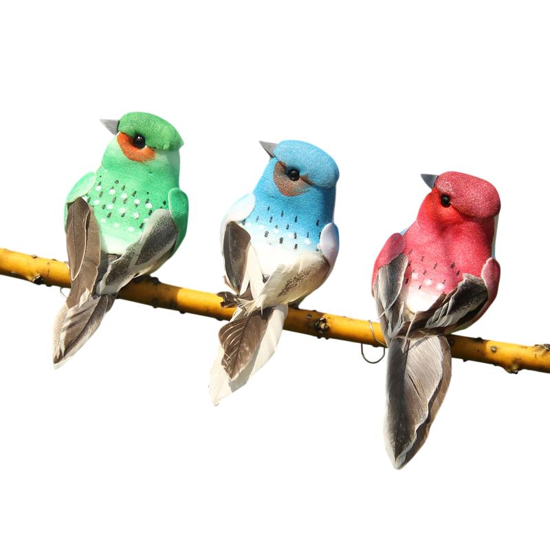1pcs Cute Artificial Birds Fake Foam Animal Simulation Birds Models Tit DIY Craft Home Garden Ornament Decoration