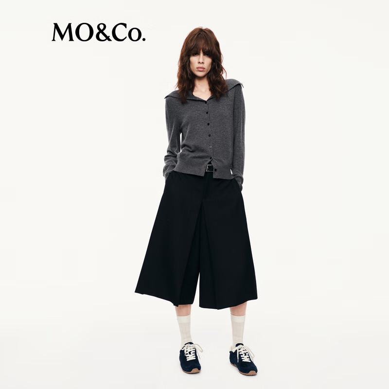 MO&Co. Damen Woll-Kaschmir Revershemd