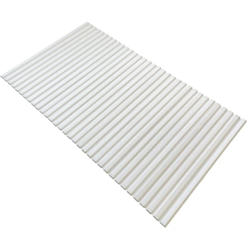 Mie Sangyo Lightweight Shutter-Style Bathtub Lid, Product Size (Approx.) 70 X 93.5 Cm, White, Mildew-Resistant, Made In Japan