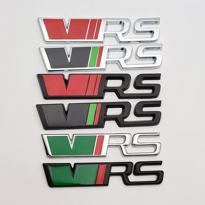 3D Metall Logo VRS Emblem Buchstaben Auto Kofferraum Abzeichen Aufkleber Für Fabia Kodiaq MK2 MK3 A7 A5 2 3 Octavia VRS Aufkleber Zubehör