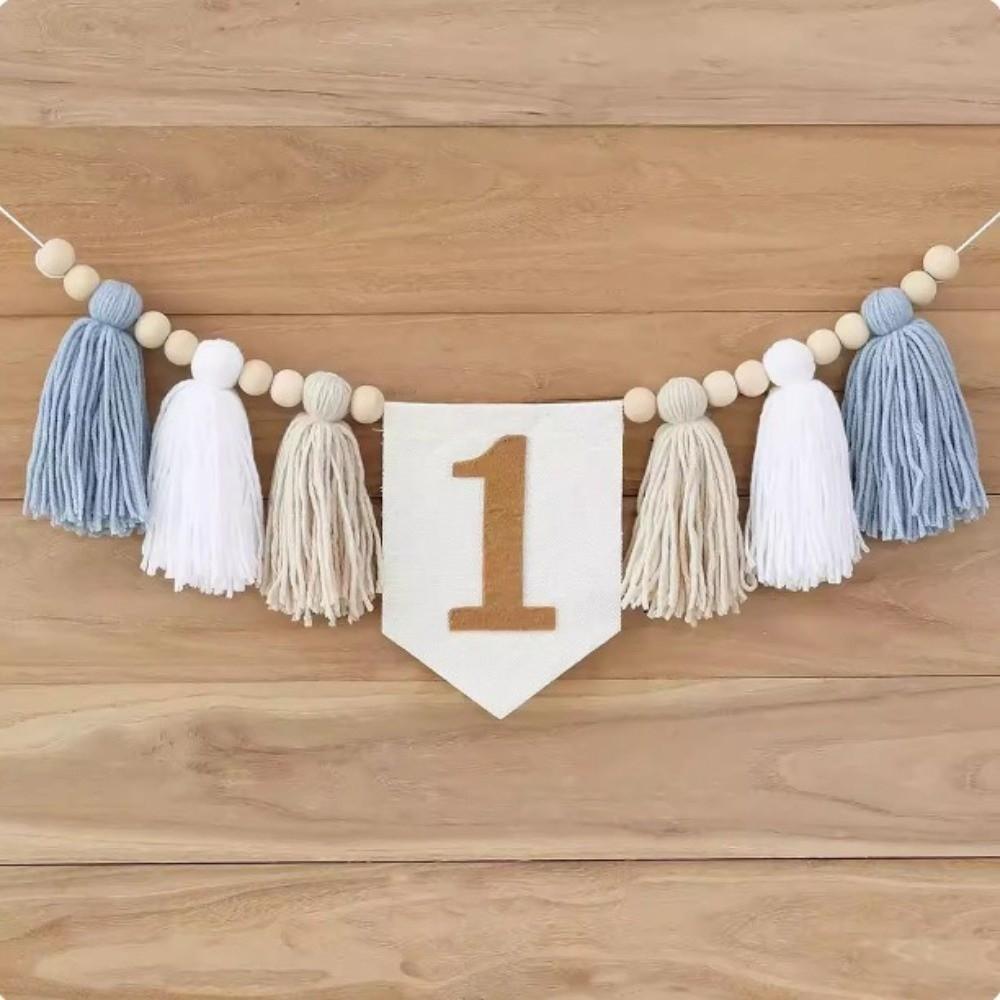 First Birthday Theme First Birthday Banner Boho-Style High Chair Banner For First Birthday